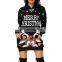 LAITE D2168 best sellers fashion women hoodies dress Christmas printed hoodies dresses for women