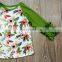Girl raglan sleeve shirts Hot Baby green ruffle Sleeve Tops Spring Autumn Tees for 1-5T