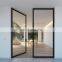 Arched entry oval tempered glass door super white glass sliding door  aluminium