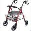 2021 Durable four wheels indoor walker rollator with seat for shopping and outdoor use
