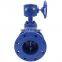Bundor 3'' 150LB worm gearbox wafer type butterfly valve manufacturer