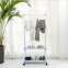 Movable floor horizontal bar type stainless steel coat rack drying rack