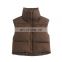 Wholesale custom LOGO ladies fall/winter stand-up collar padded down cotton vest vest sleeveless waistcoat plus size jacket