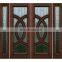 CBMMART Circular Deluxe Prehung Mahogany Double Front Entry Doors