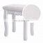vanity stool white baroque padded dressing table chair