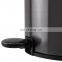Amazon black household kitchen soft closing metal pedal waste bin dustbin dustbin with cover