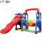 Crazy and popular indoor kids playhouse plastic slide with swing