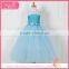 Over knee high lihgt blue gauze dress with silvery star ornament halloween costume