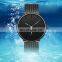 BIDEN 0124 Men Fashion Quartz Movement Watch Simple Casual Style Stainless Steel Minimalist Mesh Band Wristwatch
