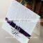 2015 Latest Custom Elegant Velvet Wedding Invitation Card