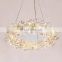 Luxury Crystal Pendant Lamps Garland Decoration Living Room LED Hanging Lights Dining Room Chandelier