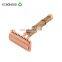 100 Biodegradable Bamboo Green Reusable Logo Rose Gold Shaving Safety Barber Razor