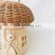 High Quality Mushroom Rattan Basket House with Handle, Wicker Bag Kids Toys Wholesale Supplier