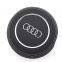 For Audi A4 B8 Leather Steering Wheel Airbag Cover Trim Cover White/Black/Red Stitching