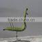 Replica European Style Chrome aluminum frame green PU/genuine leather Charles and Ray Low Back Office chair
