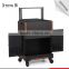 Professional large size rolling cosmetic case trolley 2 in1 makeup case with mirror