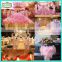 Pink soft yarn fabric for wedding decoration materials