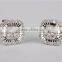 Bright zircon stone silver earring plug earring tunnel