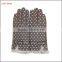 Lady's simple style spandex velvet warm gloves with supersoft polyester lining