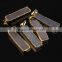 JF6757 High quality natura agate gold plated sparkly druzy rectangle bar pendant