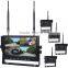 New Reversing Type Private Model Camera Quad View 7 Inch Monitor 4 Channel Wireless Digital Quad Monitor with 4 Cameras