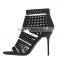 Girls latest elegant yellow peep toe heels ankle straps high heels sandals women
