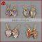 Wholesale natural amethyst rose quartz arrowhead earrings 24k gold dipped electroplated tiny stone earrings