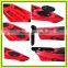 Hot selling no inflatable sit on top plastic single fishing kayak with rudder rowing boat