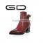 Trendy high cut women driving boots thick heel ballet toe for dress