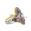 2015 The Popular Gold Gemstone Tourmalin Ring, 925 Sterling Silver Ring Jewelry New Design Ring silver Diamond Jewelry wholesale