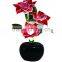 Christmas Decor LED color changing fiber optic silk flowers white or red choose indoor use