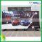 A shape windproof outdoor banner, advertising banner with large basement