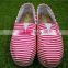 Ms classic pink stripe casual shoes