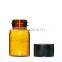 10ml 20ml amber round vial bottle with inner and black cap