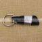 Wholesale free deisgn black genuine / pu leather keychain with embossed logo