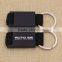 Easy design black leather keychain/zinc allloy keychain leather with woven belt