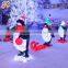 Outdoor animated glass sculpture christmas penguin decorations