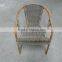 high quality bamboo rattan stacking cafe chair, outdoor bistro dining chair
