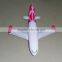 60cm length pink inflatable airplane model for Children