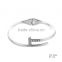 Fashion zircon stainless steel jewelry high quality bangle cuff bangle