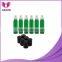 1/3 oz green roll on glass bottle wiht metal stainless steel balls