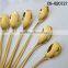 High quality gold plated 410 material with cloth wheel light cutlery set