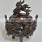 Luxury wholesale metal vases , incense burner and candlestick set Dragon and bamboo design made in Japan with long-lasting