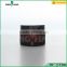 amber glass cosmetic cream jar with black plastic cap