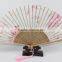 Cheap fabric bamboo hand fan custom