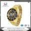 china factory men's luxury gold plated wrist watch