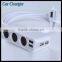 3 Cigarette Lighter Socket Portable 4 Port Usb Travel Charger Christmas Gift