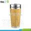 Personalized stainless steel bamboo travel mug