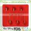 Hot Selling! Eco-friendly Lollipops Shaped Silicone Ice Cube Tray With Wooden Stick