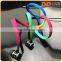 New colorful mobile earphone custom in-ear stereo plastic/metal earbuds shoelace earphones